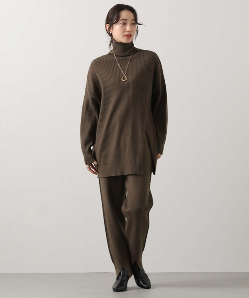 セール】タートルアシメスリットチュニック（ニット/セーター