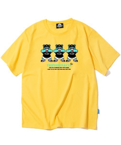 TRIPSHION(トリップション)の「ミントキャンディベアロゴTシャツ - イエロー(Tシャツ/カットソー・メンズ・その他・LARGE/MEDIUM/X-LARGE)」の1枚目の写真
