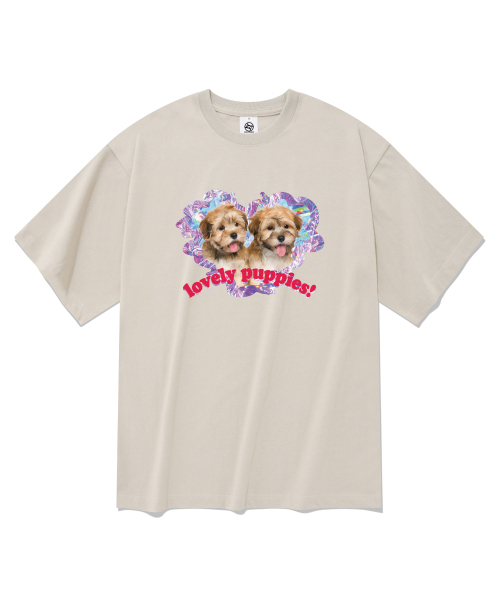 RADINEO(ラディネオ)の「ラブリーパピー 半袖Tシャツ ベージュ(Tシャツ/カットソー・メンズ・その他・SMALL/MEDIUM/LARGE/X-LARGE)」の1枚目の写真