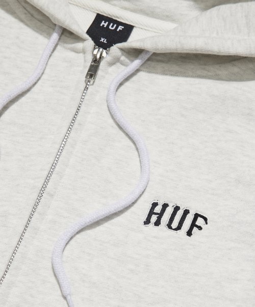 HUF（ハフ）の「HUF ARCH LOGO HOODIE ZIP UP [MELANGE GREY]（パーカー・レディース・その他・MEDIUM/LARGE/XX-LARGE）」の3枚目の写真