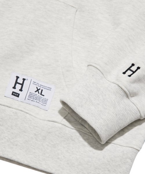HUF（ハフ）の「HUF ARCH LOGO HOODIE ZIP UP [MELANGE GREY]（パーカー・レディース・その他・MEDIUM/LARGE/XX-LARGE）」の4枚目の写真