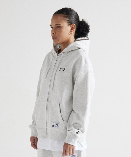HUF（ハフ）の「HUF ARCH LOGO HOODIE ZIP UP [MELANGE GREY]（パーカー・レディース・その他・MEDIUM/LARGE/XX-LARGE）」の9枚目の写真