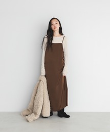 KBF | ドロストサテンキャミワンピース(ワンピース)