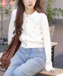 FREE'S MART | ◆金ボタン前あきポロニット(ニット/セーター)