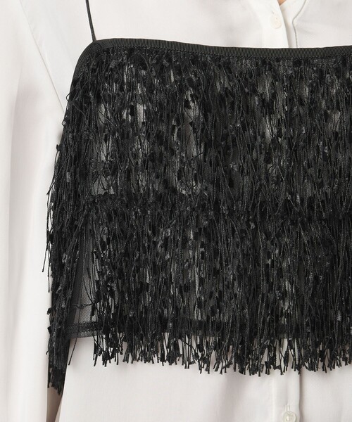 AEWEN MATOPH（イウエン マトフ）の「＜AEWEN MATOPH＞フリンジショートキャミソール（キャミソール・レディース・ブラック・FREE）」の3枚目の写真