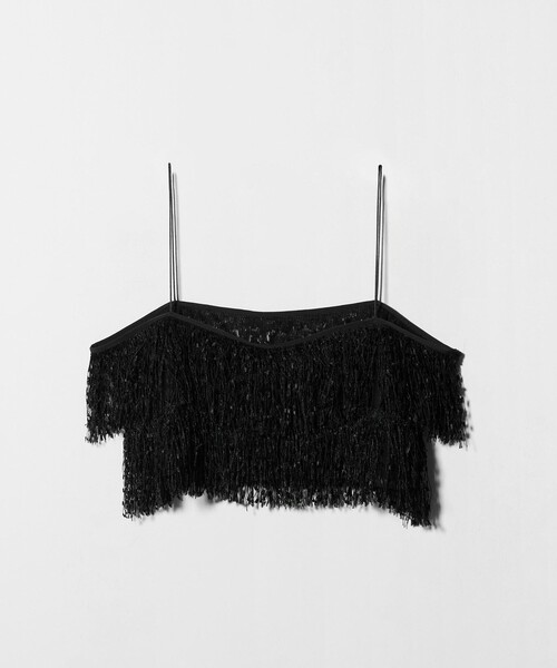 AEWEN MATOPH（イウエン マトフ）の「＜AEWEN MATOPH＞フリンジショートキャミソール（キャミソール・レディース・ブラック・FREE）」の4枚目の写真
