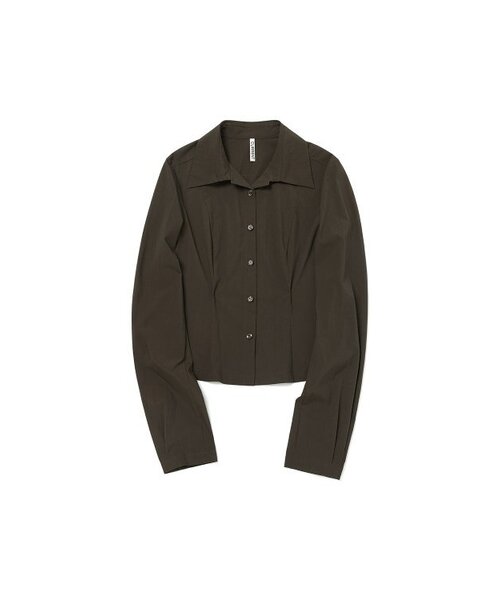 CURRENT（カレント）の「PINTUCK DETAIL FITTED SHIRT [BROWN]（シャツ/ブラウス・レディース・その他・FREE）」の2枚目の写真