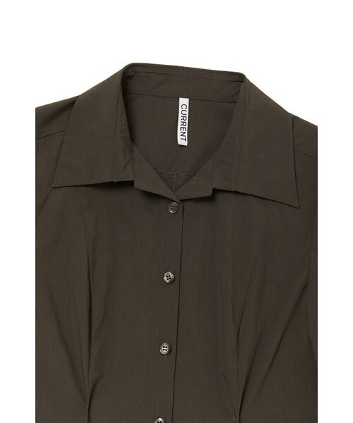 CURRENT（カレント）の「PINTUCK DETAIL FITTED SHIRT [BROWN]（シャツ/ブラウス・レディース・その他・FREE）」の3枚目の写真