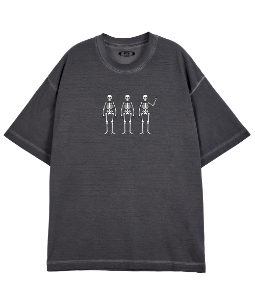 BY.L（バイエル）の「モンスター スケルトン ピグメント 半袖Tシャツ チャコール（Tシャツ/カットソー・メンズ・その他・MEDIUM/LARGE/X-LARGE/XX-LARGE）」の3枚目の写真