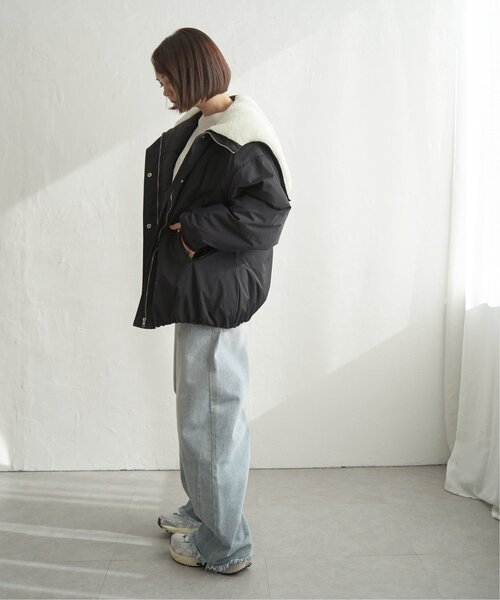 notch.(ノッチ)の「フードボアバルーンブルゾン(ブルゾン・レディース・ブラック/カーキ・M)」の6枚目の写真