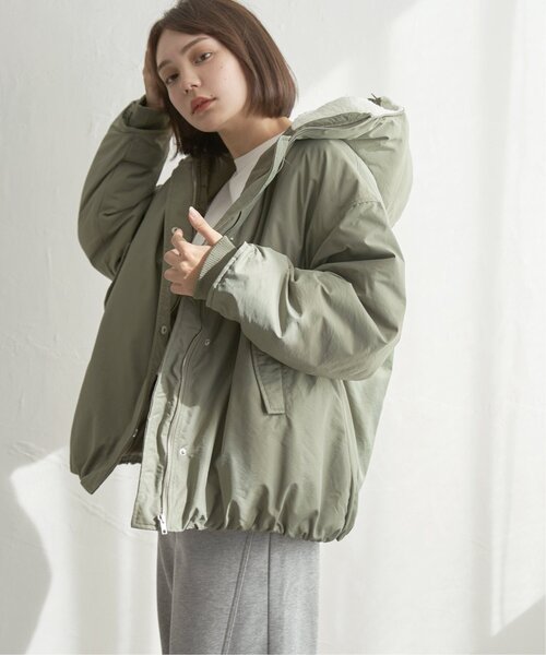 notch.(ノッチ)の「フードボアバルーンブルゾン(ブルゾン・レディース・ブラック/カーキ・M)」の10枚目の写真