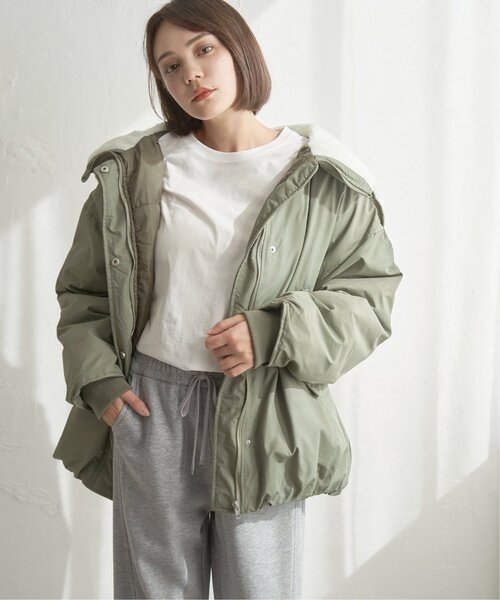 notch.(ノッチ)の「フードボアバルーンブルゾン(ブルゾン・レディース・ブラック/カーキ・M)」の11枚目の写真