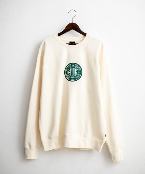 HUF(ハフ)の「HUF ハフ TRANSIT AUTHORITY CREWNECK オーバーサイズ裏起毛トレーナースウェット(スウェット・メンズ・ブラック/オフホワイト・M/L/XL)」の13枚目の写真