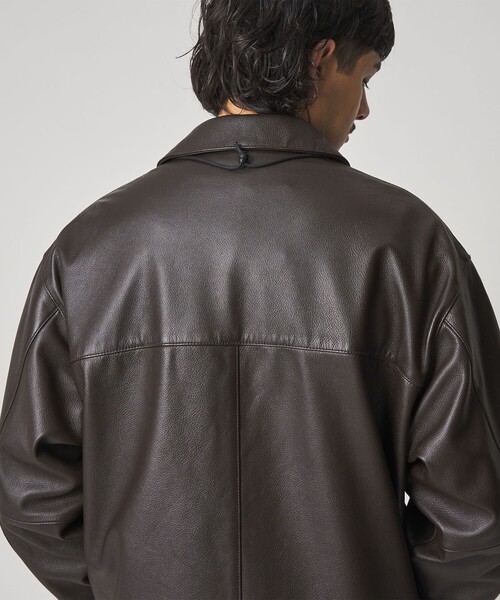 Steven Alan＞ シボ シープレザー カーコート（カバーオール）｜Steven