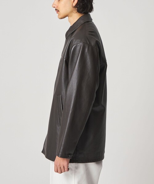 Steven Alan（スティーブンアラン）の「＜Steven Alan＞ シボ シープレザー カーコート（カバーオール・メンズ・ダークブラウン・S/M/L）」の11枚目の写真