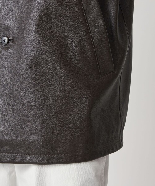 Steven Alan（スティーブンアラン）の「＜Steven Alan＞ シボ シープレザー カーコート（カバーオール・メンズ・ダークブラウン・S/M/L）」の16枚目の写真