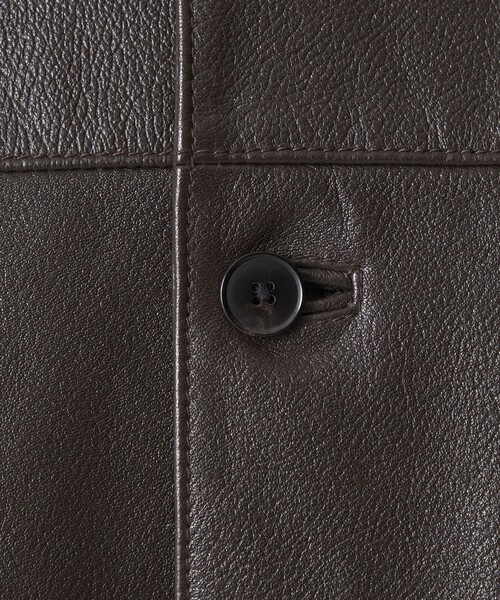 Steven Alan（スティーブンアラン）の「＜Steven Alan＞ シボ シープレザー カーコート（カバーオール・メンズ・ダークブラウン・S/M/L）」の17枚目の写真