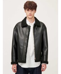 UNISEX OVERSIZED MUSTANG JACKET (BLACK)
