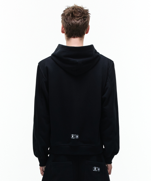 OPUS 0012(オーパス0012)の「Op. 07 BREED-BLACK HOOD-ZIP BLACK(パーカー・レディース・その他・SMALL/MEDIUM/LARGE)」の2枚目の写真