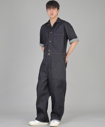SAINTCREW（セントクルー）の「Classic EX Wide Short Sleeve Jumpsuit CXS-526 Natural Indigo Denim（つなぎ/オールインワン・メンズ）」