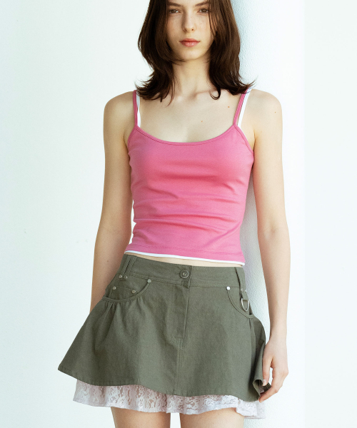 VISUS(ヴィスシュ)の「LILY LACE MINI SKIRT_KHAKI(スカート・レディース・その他・SMALL/MEDIUM)」の1枚目の写真