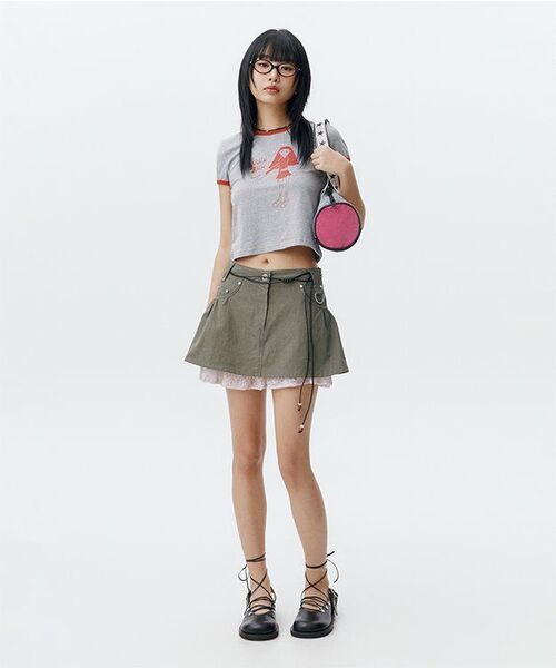 VISUS(ヴィスシュ)の「LILY LACE MINI SKIRT_KHAKI(スカート・レディース・その他・SMALL/MEDIUM)」の3枚目の写真