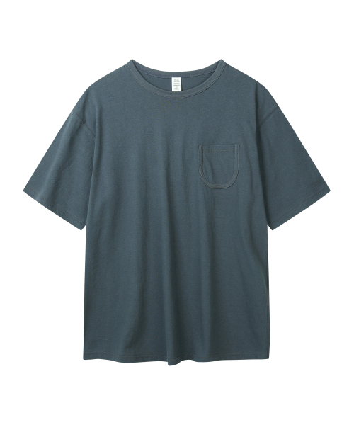 YOUNEEDGARMENTS(ユーニーズガーメンツ)の「ラウンドポケットS/Sティーシャツ(チャコール)(Tシャツ/カットソー・メンズ・その他・40/42)」の1枚目の写真