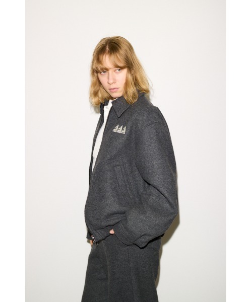 THROW by SLY(スローバイスライ)の「THROW Chaos Fishing Club ZIP BZ カオスフィッシングクラブ ジップブルゾン 秋服 冬服(ブルゾン・レディース・杢グレー/ネイビー・FREE)」の5枚目の写真