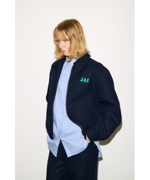 THROW by SLY(スローバイスライ)の「THROW Chaos Fishing Club ZIP BZ カオスフィッシングクラブ ジップブルゾン 秋服 冬服(ブルゾン・レディース・杢グレー/ネイビー・FREE)」の13枚目の写真