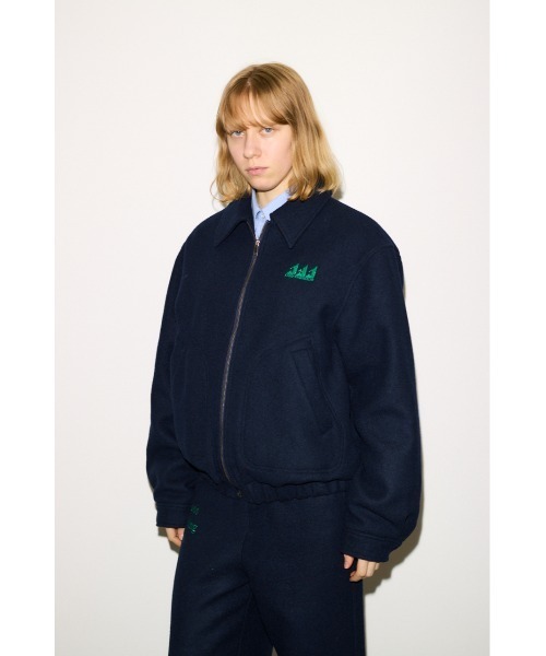 THROW by SLY(スローバイスライ)の「THROW Chaos Fishing Club ZIP BZ カオスフィッシングクラブ ジップブルゾン 秋服 冬服(ブルゾン・レディース・杢グレー/ネイビー・FREE)」の18枚目の写真