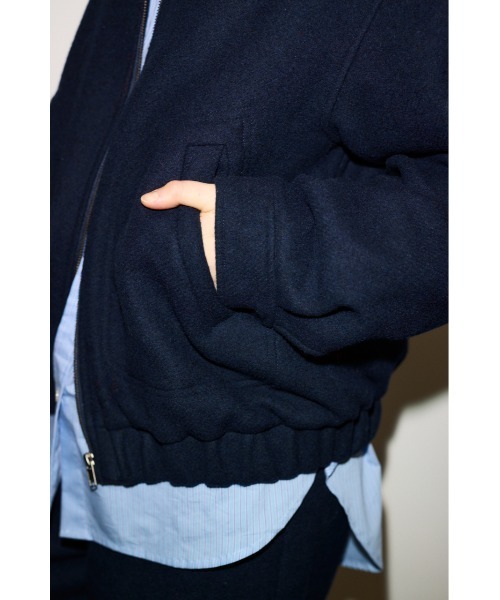 THROW by SLY(スローバイスライ)の「THROW Chaos Fishing Club ZIP BZ カオスフィッシングクラブ ジップブルゾン 秋服 冬服(ブルゾン・レディース・杢グレー/ネイビー・FREE)」の21枚目の写真