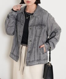 Jena espace merveilleux | 【やわらかく羽織るデニム】テンセルデニムステンジャケット(デニムジャケット)