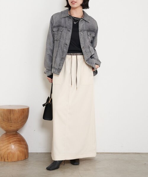 Jena espace merveilleux（ジェナ　エスパスメルヴェイユ）の「【やわらかく羽織るデニム】テンセルデニムステンジャケット（デニムジャケット・レディース・グレー/サックスブルー/ブルー・FREE）」の9枚目の写真