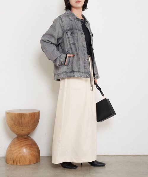 Jena espace merveilleux（ジェナ　エスパスメルヴェイユ）の「【やわらかく羽織るデニム】テンセルデニムステンジャケット（デニムジャケット・レディース・グレー/サックスブルー/ブルー・FREE）」の11枚目の写真