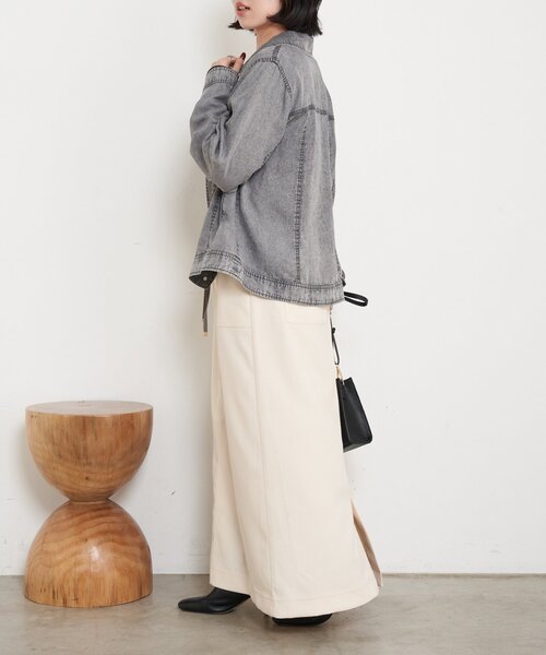 Jena espace merveilleux（ジェナ　エスパスメルヴェイユ）の「【やわらかく羽織るデニム】テンセルデニムステンジャケット（デニムジャケット・レディース・グレー/サックスブルー/ブルー・FREE）」の12枚目の写真