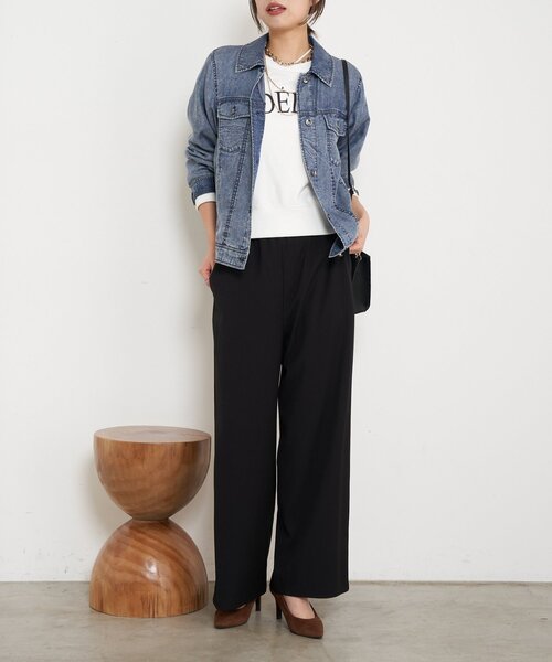 Jena espace merveilleux（ジェナ　エスパスメルヴェイユ）の「【やわらかく羽織るデニム】テンセルデニムステンジャケット（デニムジャケット・レディース・グレー/サックスブルー/ブルー・FREE）」の19枚目の写真