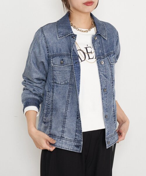 Jena espace merveilleux（ジェナ　エスパスメルヴェイユ）の「【やわらかく羽織るデニム】テンセルデニムステンジャケット（デニムジャケット・レディース・グレー/サックスブルー/ブルー・FREE）」の22枚目の写真
