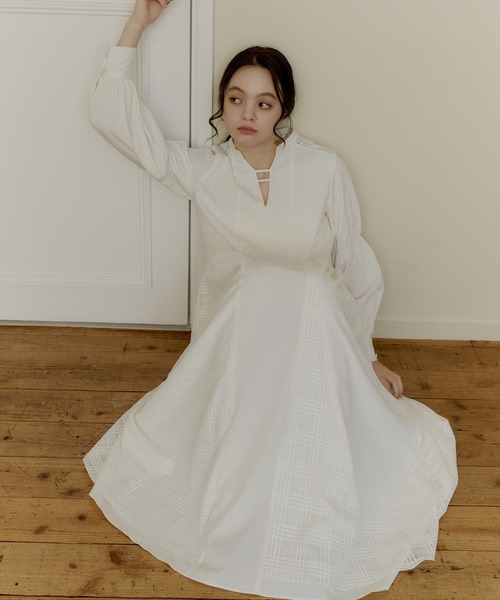 OLUN(オルン)の「docking layered onepiece/ドッキングレイヤードワンピース(ワンピース・レディース・ブラック/アイボリー・SMALL/X-SMALL/FREE)」の12枚目の写真
