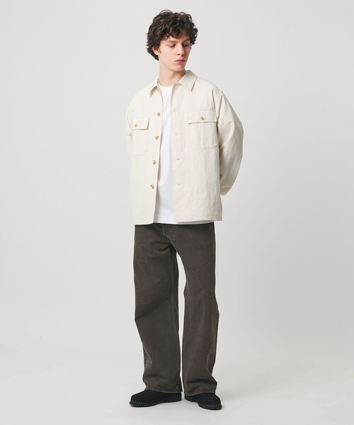 UNITED ARROWS（ユナイテッドアローズ）の「ロープ染めカラーデニム バギー5ポケット（デニムパンツ・メンズ・ベージュ/ダークグレー・M/L/S）」の3枚目の写真