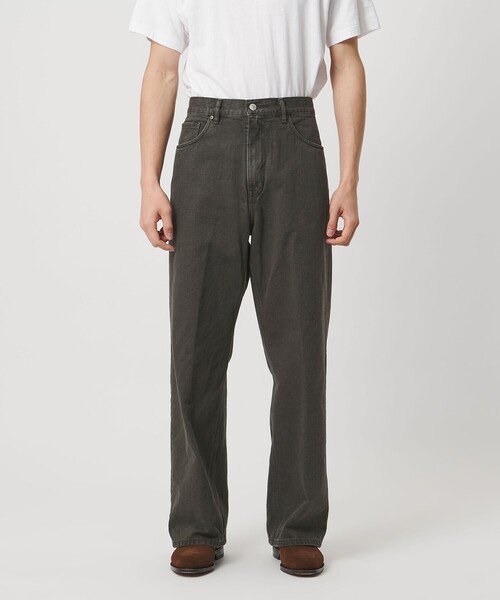 UNITED ARROWS（ユナイテッドアローズ）の「ロープ染めカラーデニム バギー5ポケット（デニムパンツ・メンズ・ベージュ/ダークグレー・M/L/S）」の9枚目の写真