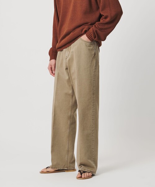 UNITED ARROWS(ユナイテッドアローズ)の「ロープ染めカラーデニム バギー5ポケット(デニムパンツ・メンズ・ベージュ/ダークグレー・M/L/S)」の4枚目の写真