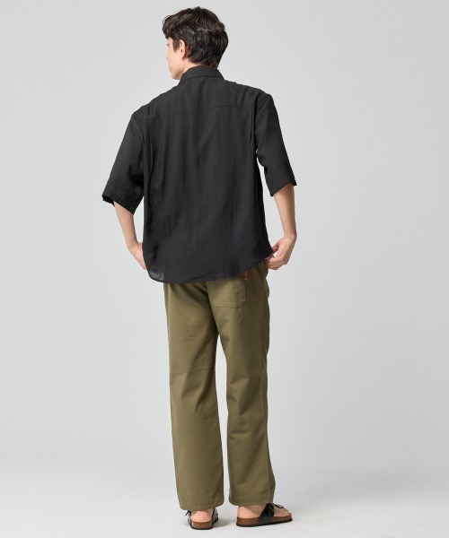 KRIFF MAYER（クリフメイヤー）の「スズシゲ5分袖シャツ（シャツ/ブラウス・メンズ・サックスブルー/ブラック/イエロー・X-LARGE/LARGE/MEDIUM）」の8枚目の写真