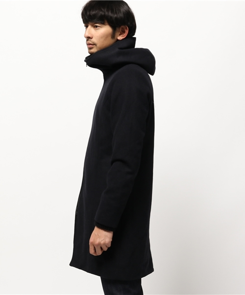 OUTLET（アウトレット）の「【Ciaopanic】メルトンスタンドフードコート（その他アウター・メンズ・ネイビー/ブラウン・MEDIUM/LARGE）」の10枚目の写真