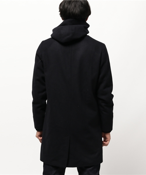 OUTLET（アウトレット）の「【Ciaopanic】メルトンスタンドフードコート（その他アウター・メンズ・ネイビー/ブラウン・MEDIUM/LARGE）」の11枚目の写真