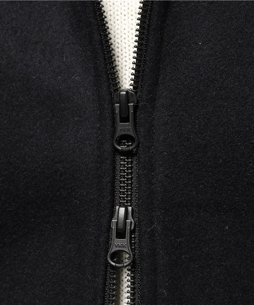 OUTLET（アウトレット）の「【Ciaopanic】メルトンスタンドフードコート（その他アウター・メンズ・ネイビー/ブラウン・MEDIUM/LARGE）」の8枚目の写真