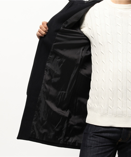OUTLET（アウトレット）の「【Ciaopanic】メルトンスタンドフードコート（その他アウター・メンズ・ネイビー/ブラウン・MEDIUM/LARGE）」の9枚目の写真