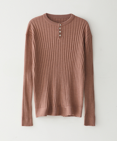 Merinowool Henley Knitwear — вязаная вещь Merino Wool, цвет Peach