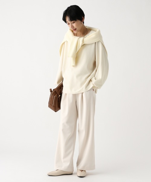 Elura(エルーラ)の「サマ見えリラクシープルオーバー/645456(Tシャツ/カットソー・レディース・オフホワイト/ブラック/ダークブラウン・FREE)」の15枚目の写真