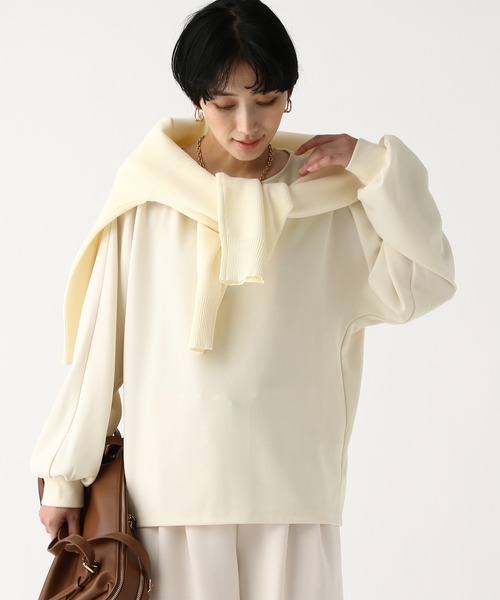 Elura(エルーラ)の「サマ見えリラクシープルオーバー/645456(Tシャツ/カットソー・レディース・オフホワイト/ブラック/ダークブラウン・FREE)」の13枚目の写真