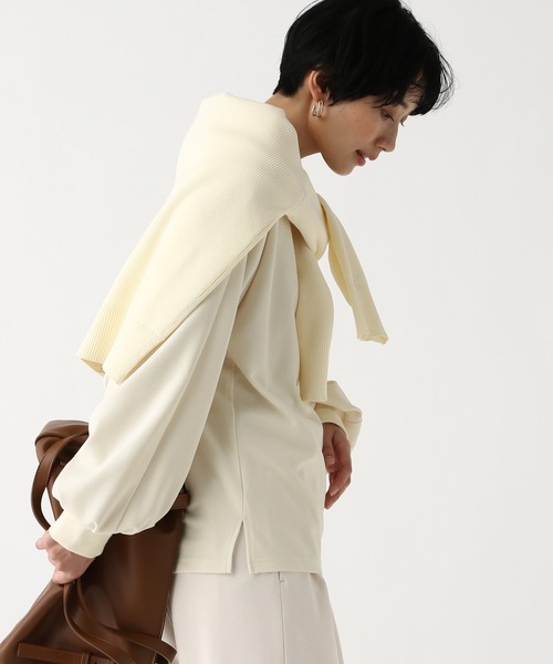 Elura(エルーラ)の「サマ見えリラクシープルオーバー/645456(Tシャツ/カットソー・レディース・オフホワイト/ブラック/ダークブラウン・FREE)」の14枚目の写真